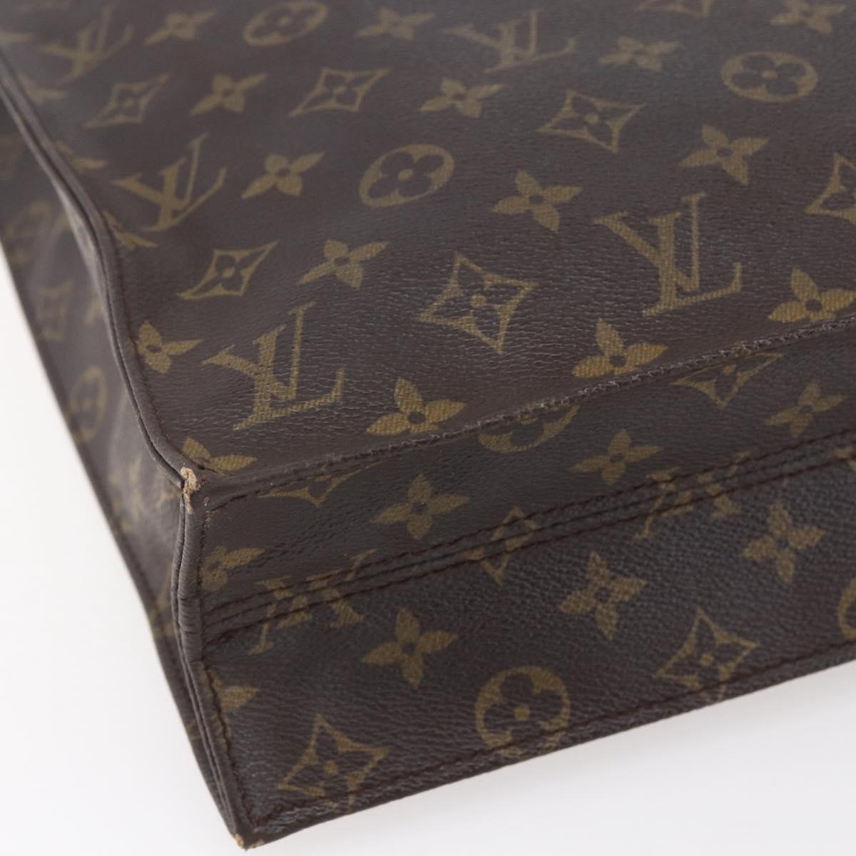 LOUIS VUITTON Monogram Sac Plat Hand Bag M51140 LV Auth BA7898
