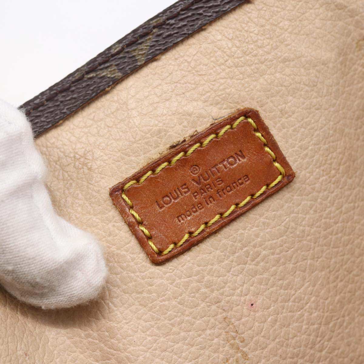 LOUIS VUITTON Monogram Sac Plat Hand Bag M51140 LV Auth BA7898