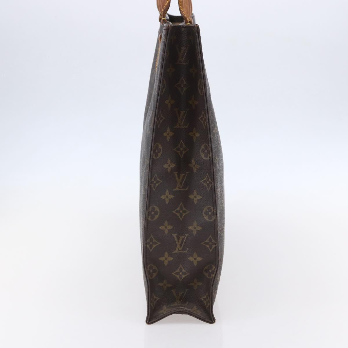 LOUIS VUITTON Monogram Sac Plat Hand Bag M51140 LV Auth BA7898