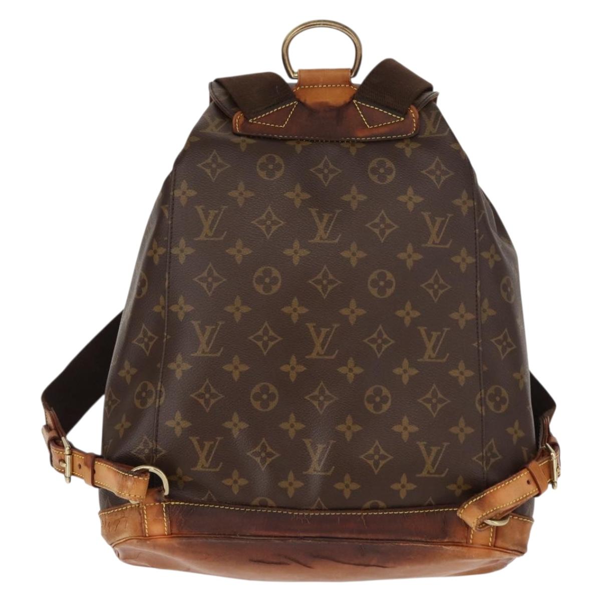 LOUIS VUITTON Monogram Montsouris GM Backpack M51135 LV Auth BA7901