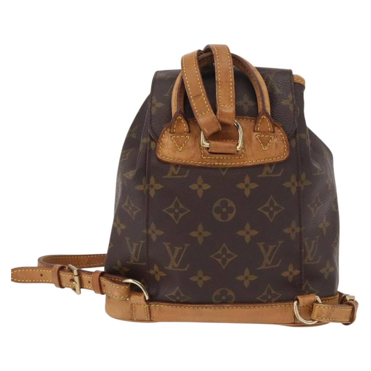 LOUIS VUITTON Monogram Montsouris PM Backpack M51137 LV Auth BA7902