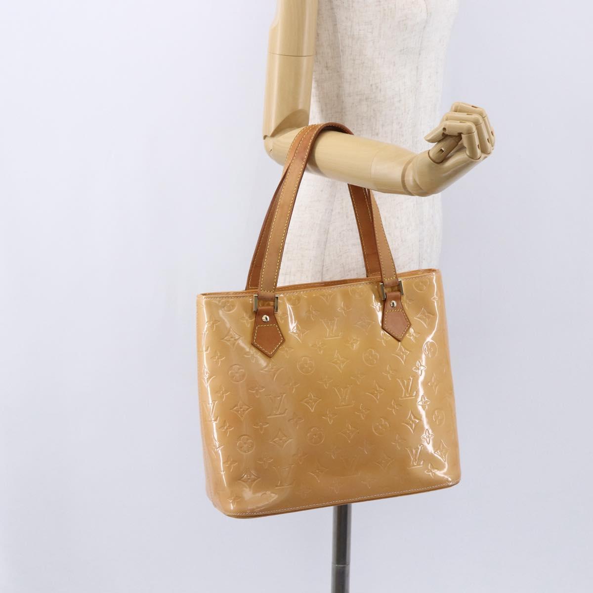 LOUIS VUITTON Monogram Vernis Houston Bag Marshmallow Pink M91302 LV Auth BA7907