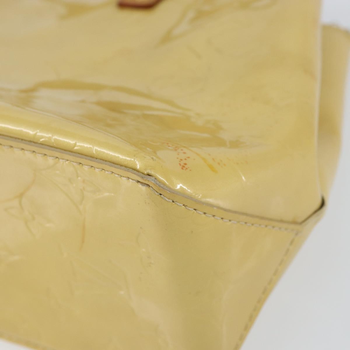 LOUIS VUITTON Monogram Vernis Reade PM Hand Bag Beige M91334 LV Auth BA7912
