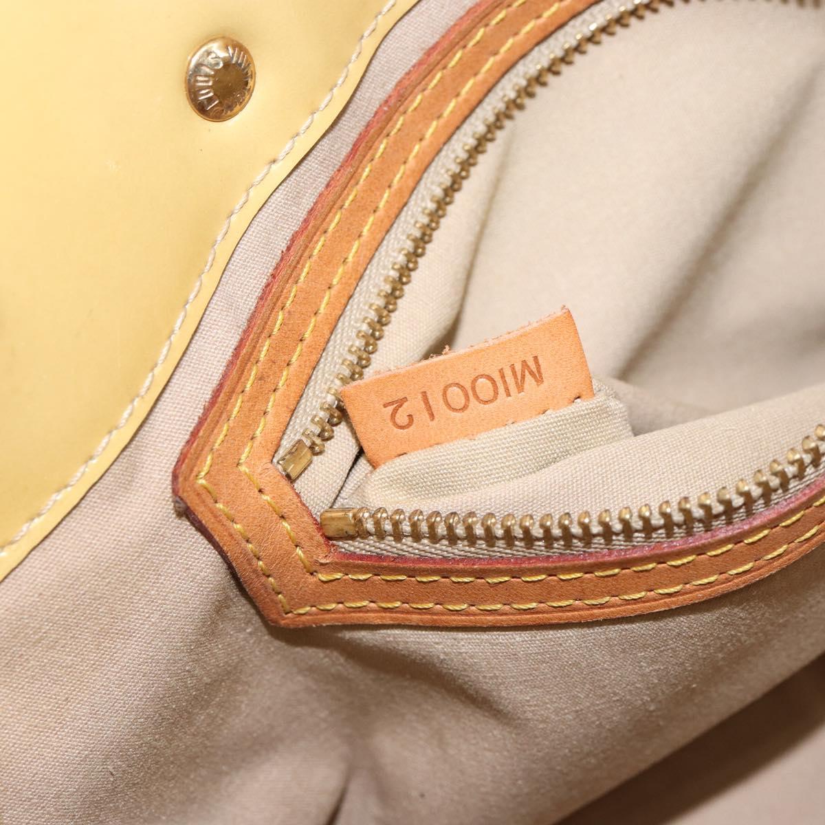 LOUIS VUITTON Monogram Vernis Reade PM Hand Bag Beige M91334 LV Auth BA7912
