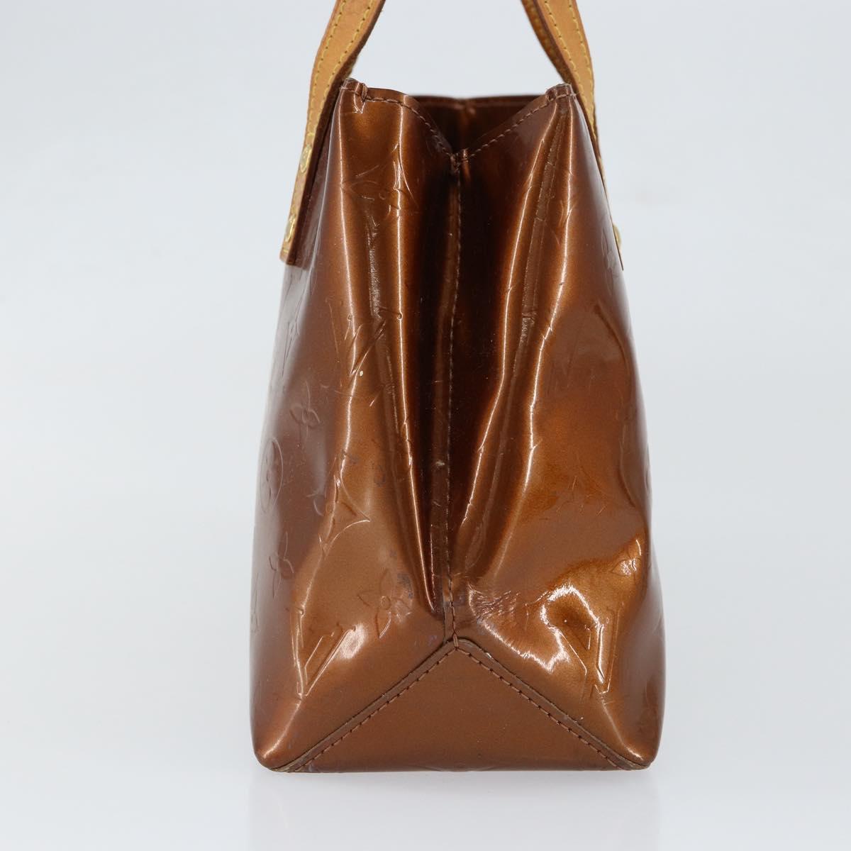 LOUIS VUITTON Monogram Vernis Reade PM Hand Bag Bronze M91146 LV Auth BA7913