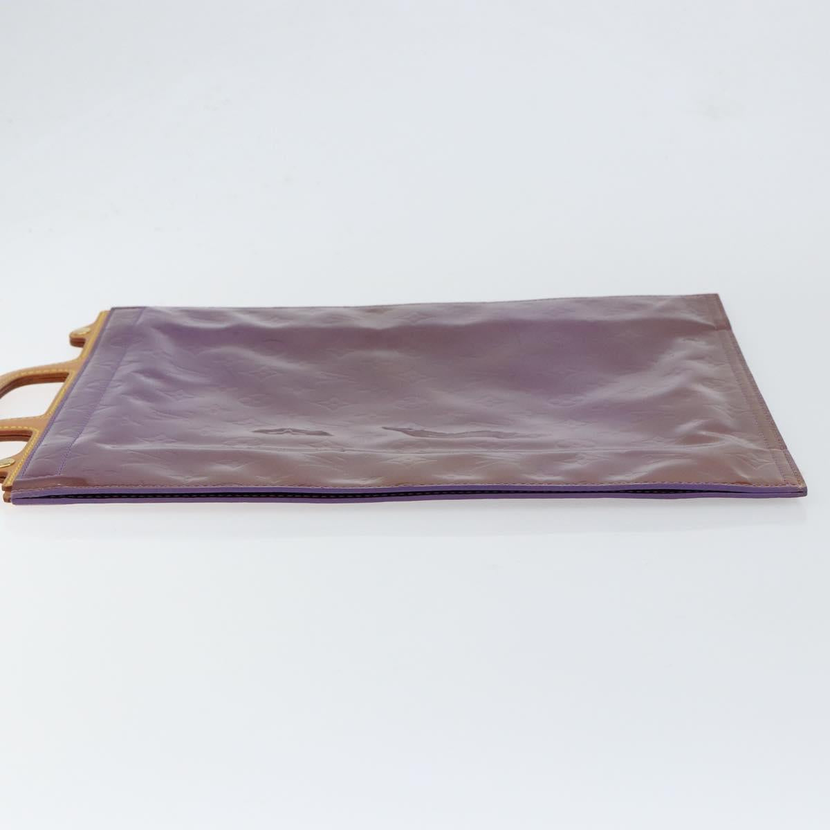 LOUIS VUITTON Monogram Vernis Stanton Tote Bag Purple Viole M91079 Auth BA7915