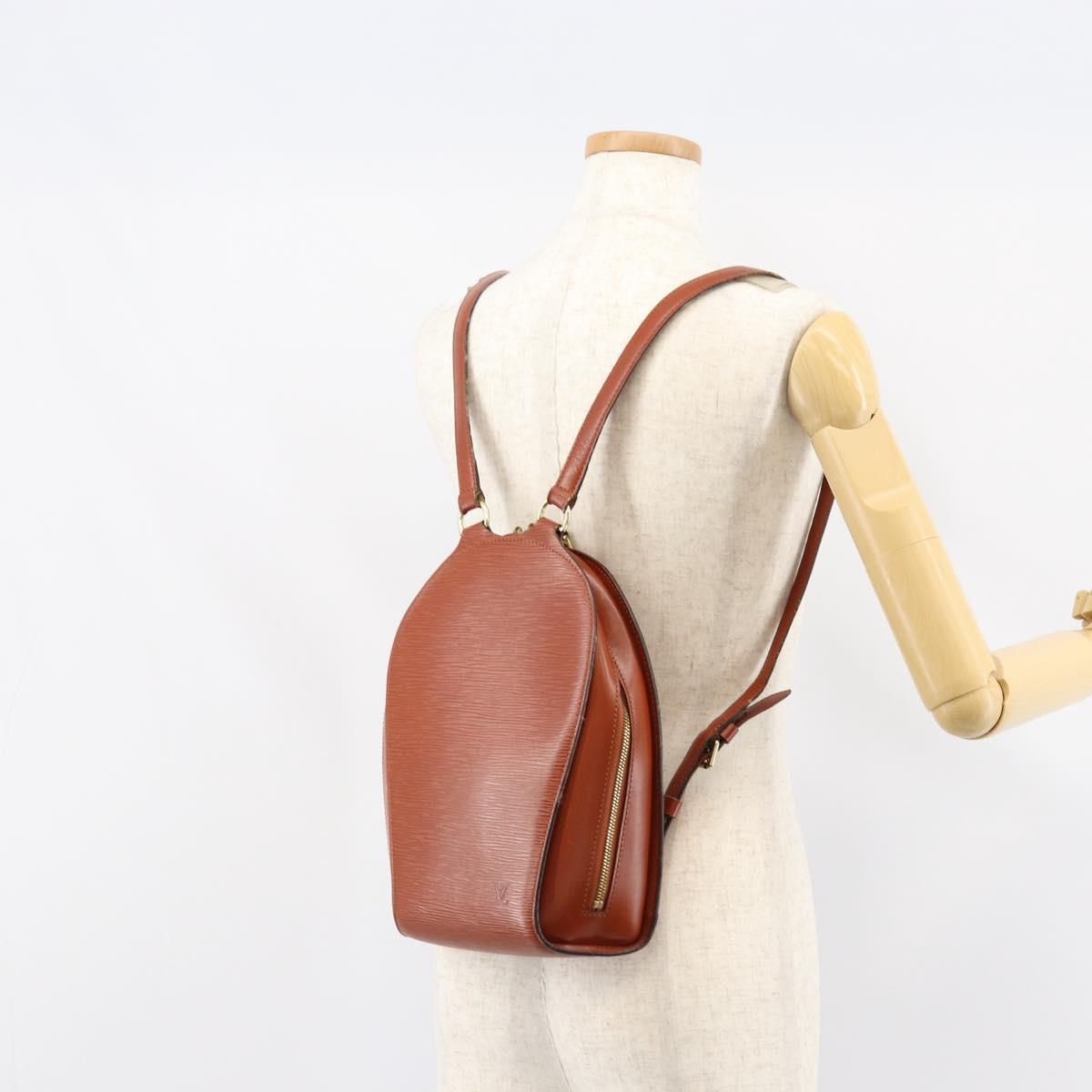 LOUIS VUITTON Epi Mabillon Backpack Brown M52233 LV Auth BA7920