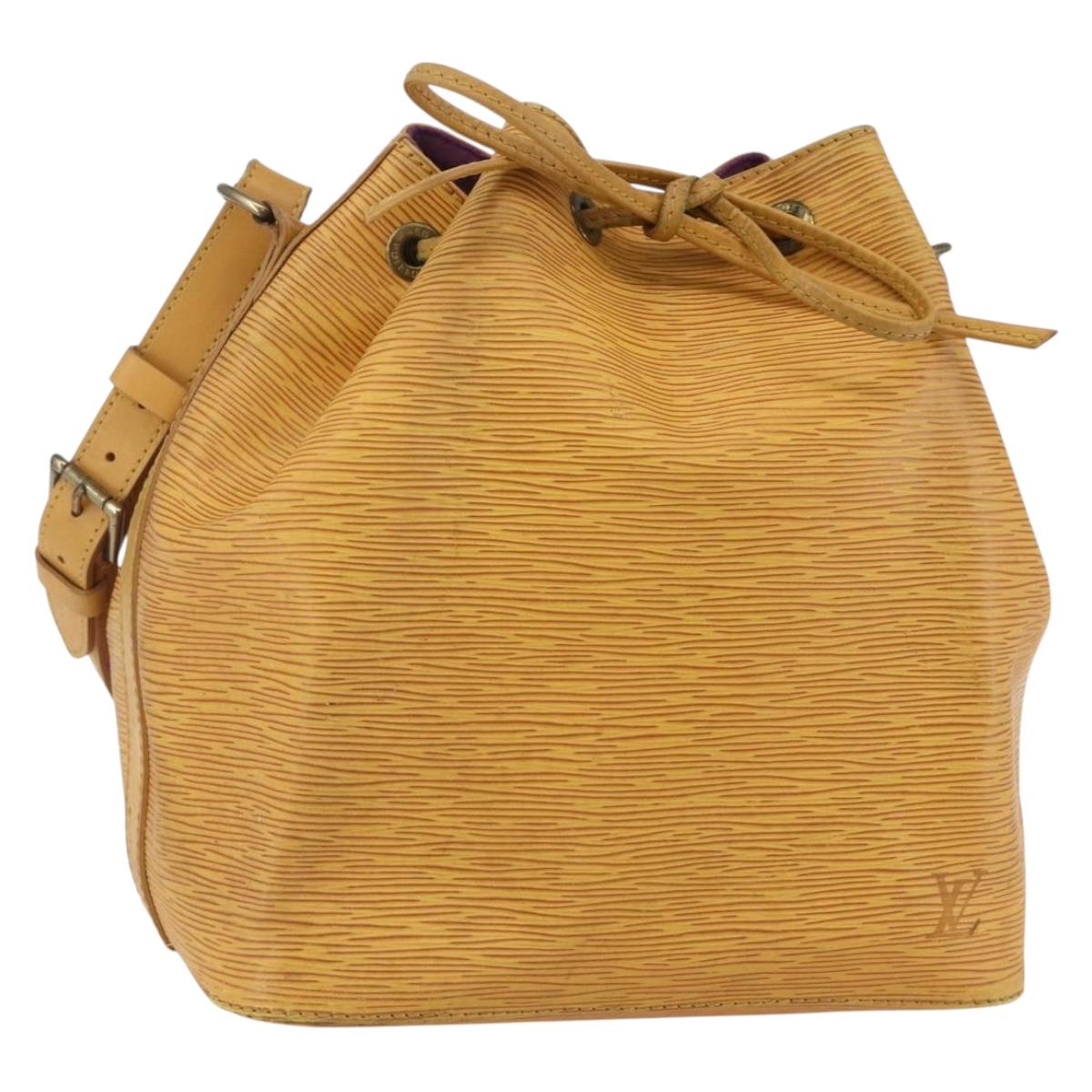 LOUIS VUITTON Epi Petit Noe Shoulder Bag Yellow M44109 LV Auth BA7921