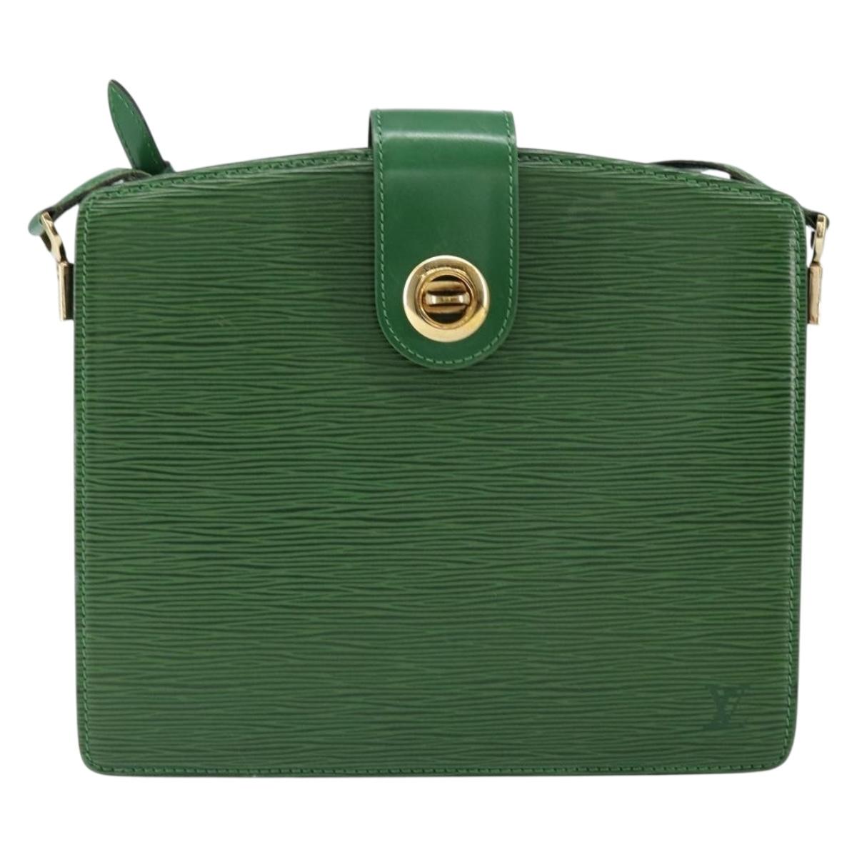 LOUIS VUITTON Epi Capuchin Shoulder Bag Green M52344 LV Auth BA7926