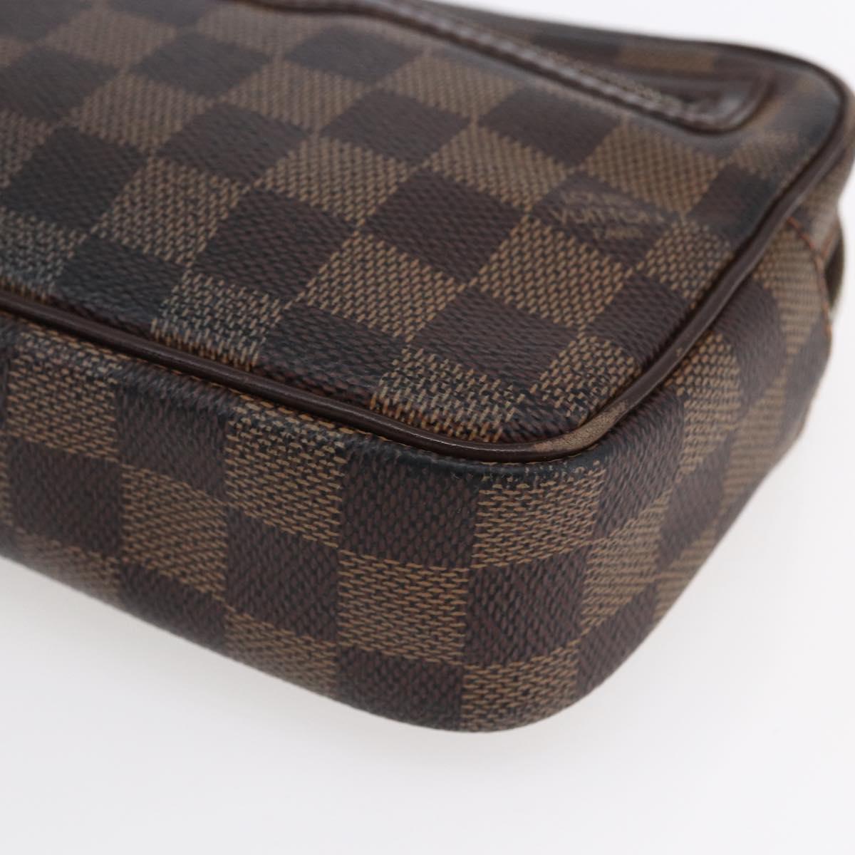 LOUIS VUITTON Damier Ebene Pochette Billets Macau Clutch Bag N61739 Auth BA7931