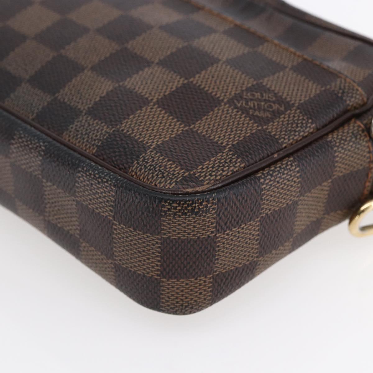 LOUIS VUITTON Damier Ebene Pochette Billets Macau Clutch Bag N61739 Auth BA7931