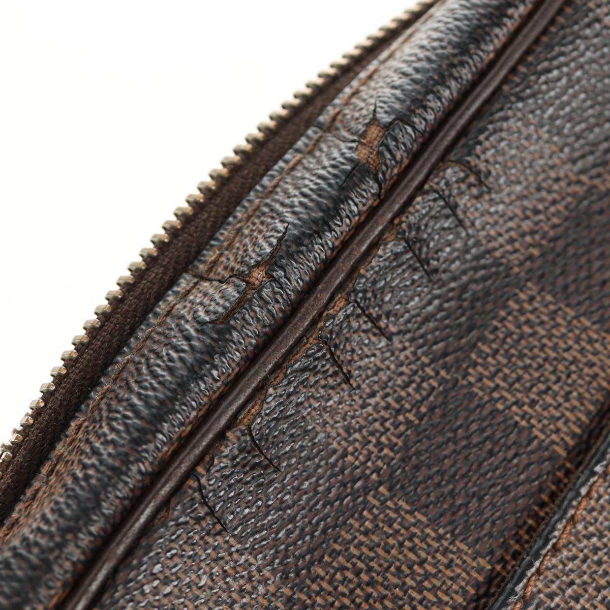LOUIS VUITTON Damier Ebene Pochette Billets Macau Clutch Bag N61739 Auth BA7931
