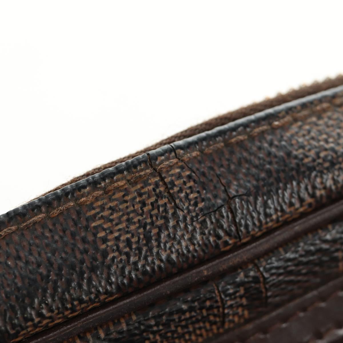 LOUIS VUITTON Damier Ebene Pochette Billets Macau Clutch Bag N61739 Auth BA7931