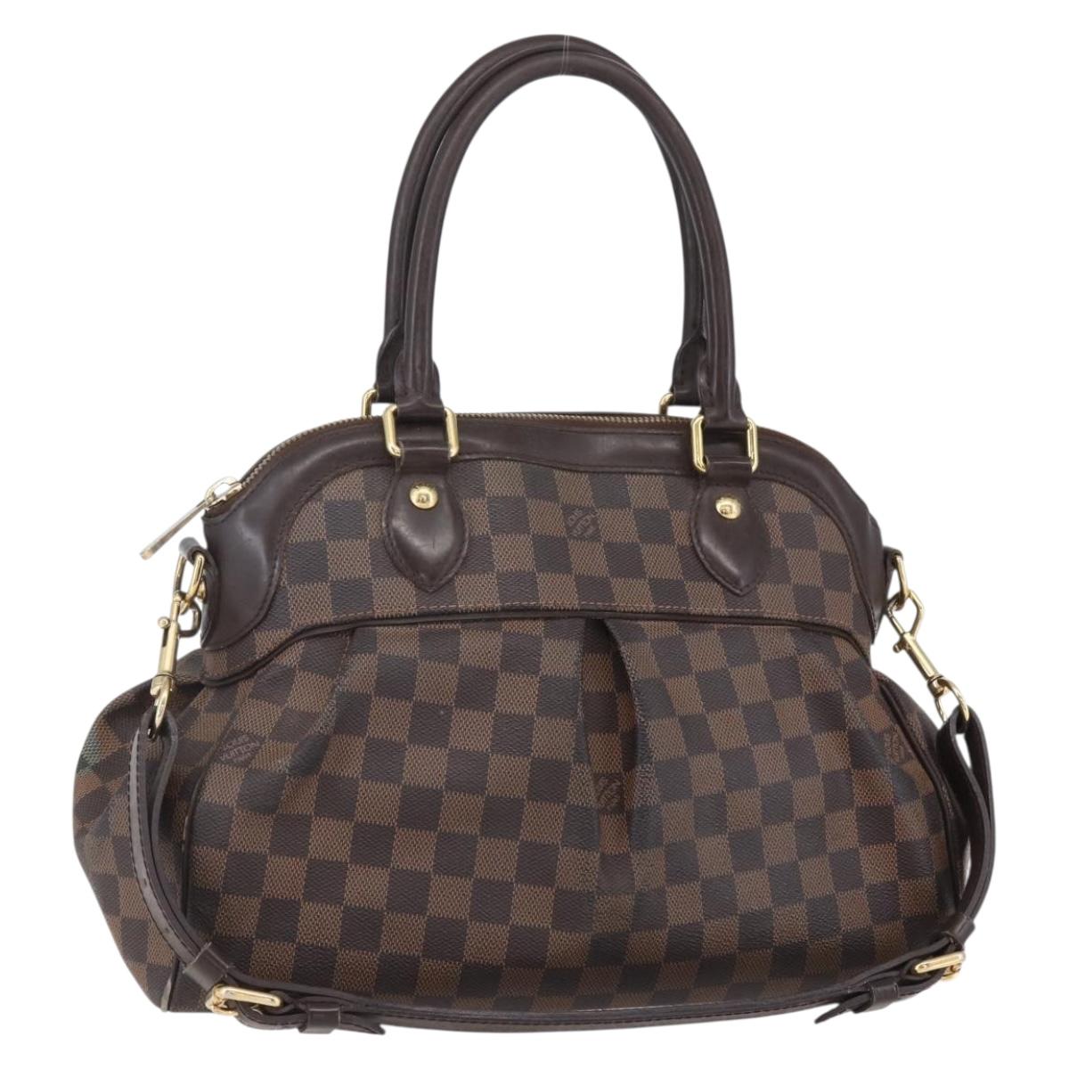 LOUIS VUITTON Damier Ebene Trevi GM Hand Bag 2way N51998 LV Auth BA7932