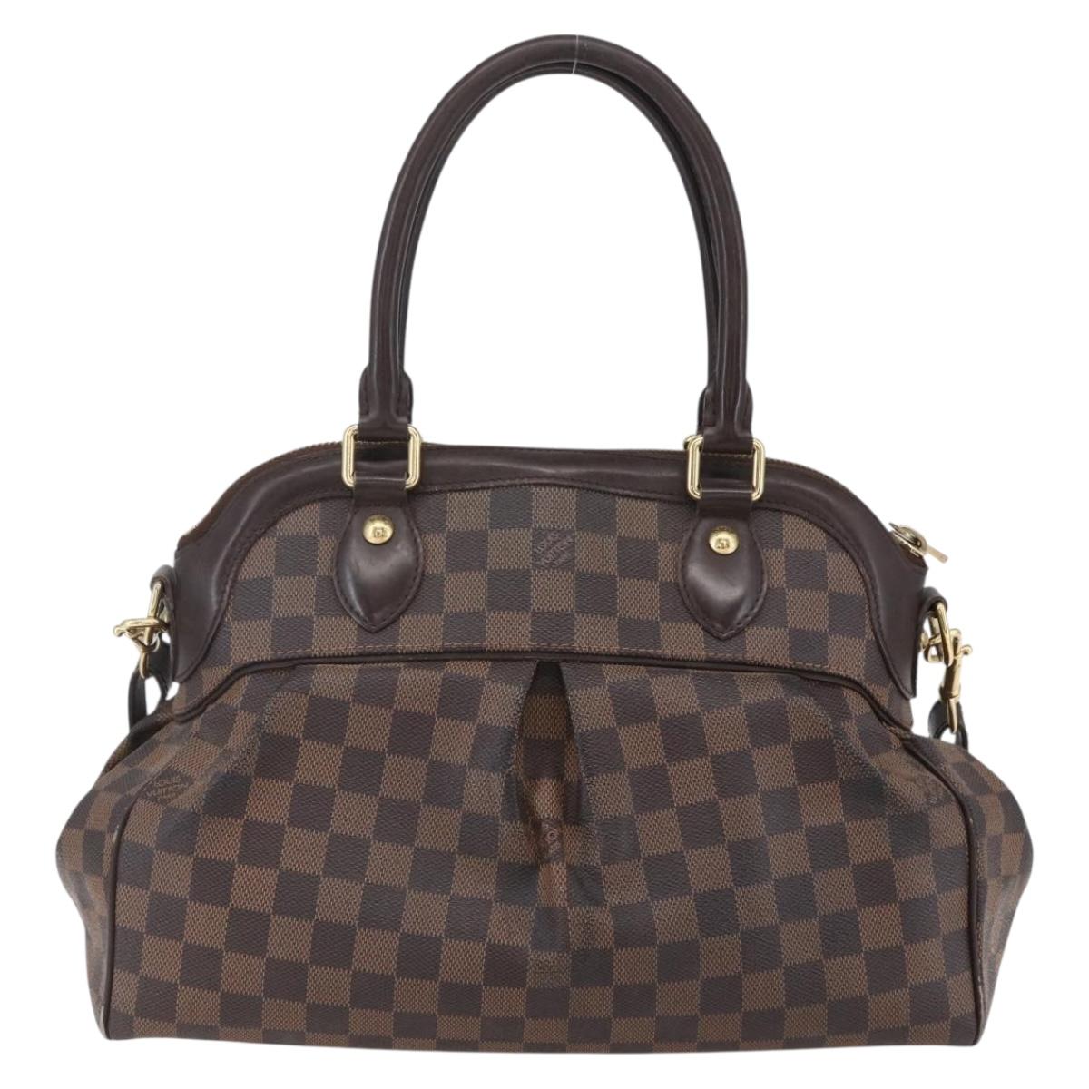 LOUIS VUITTON Damier Ebene Trevi GM Hand Bag 2way N51998 LV Auth BA7932