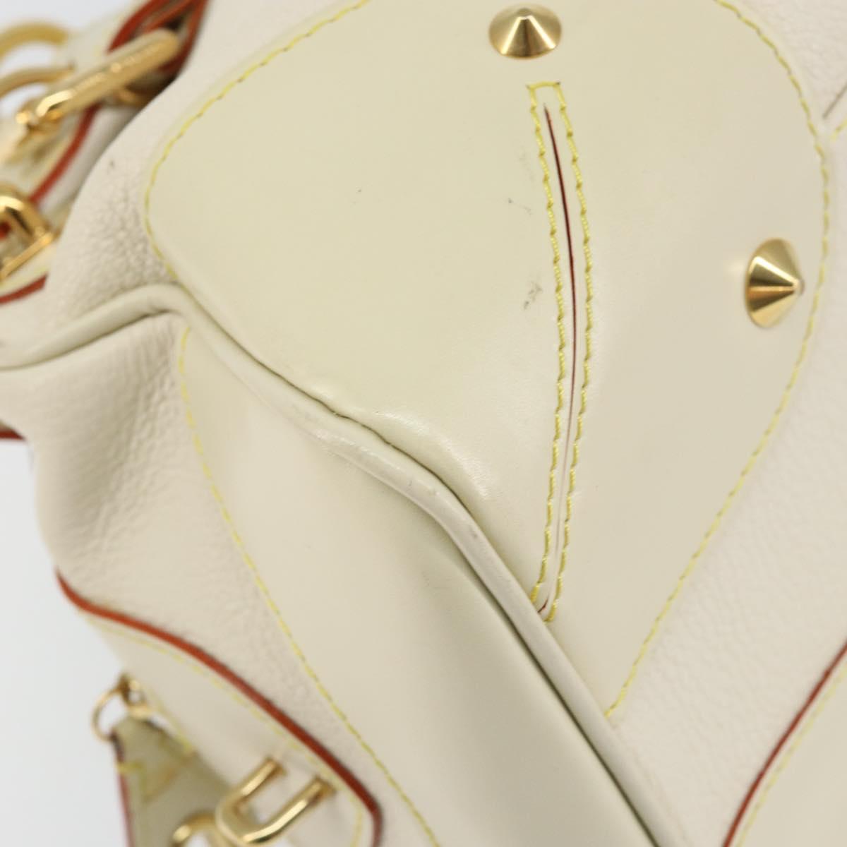 LOUIS VUITTON Suhari Luradiu Hand Bag White M95624 LV Auth BA7935