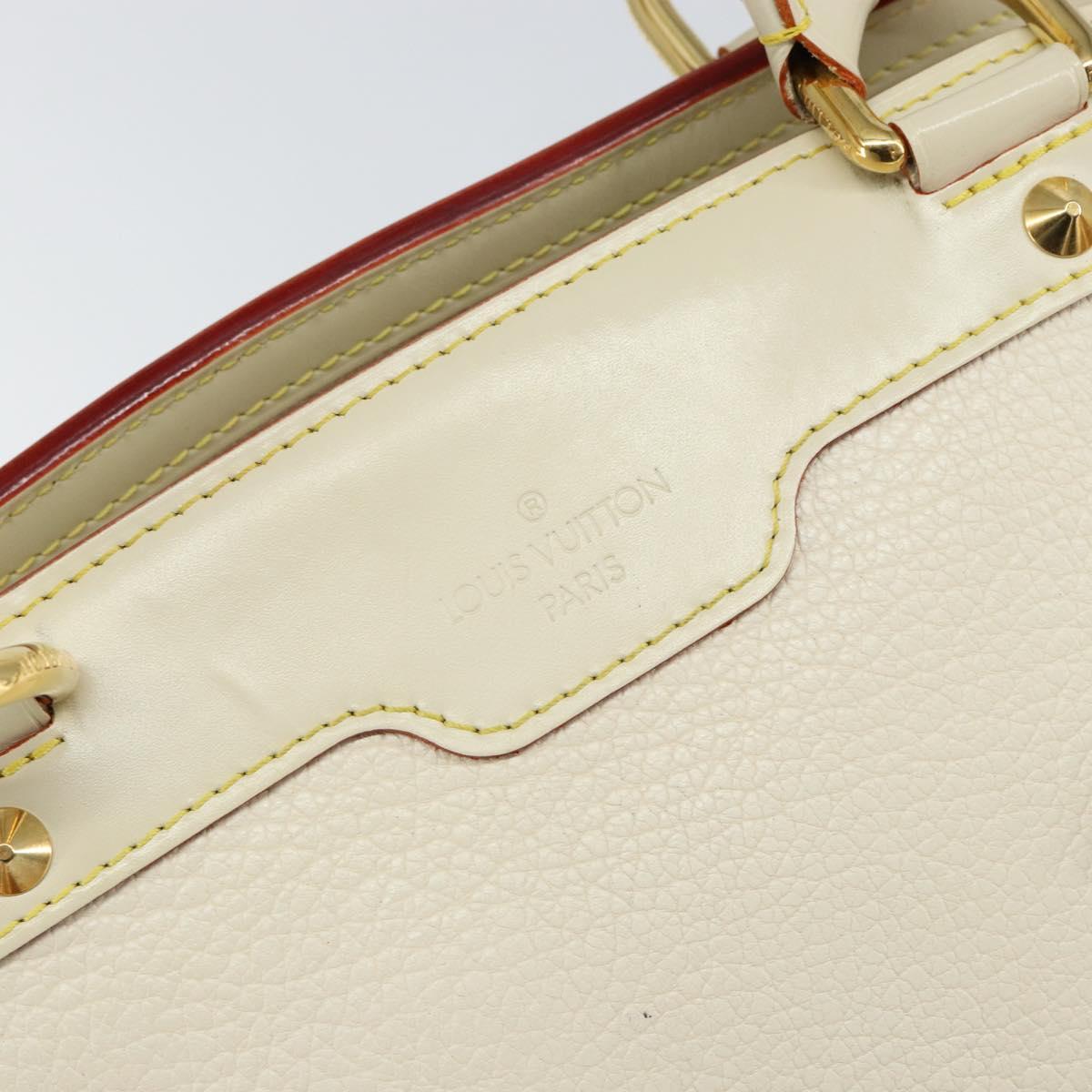 LOUIS VUITTON Suhari Luradiu Hand Bag White M95624 LV Auth BA7935