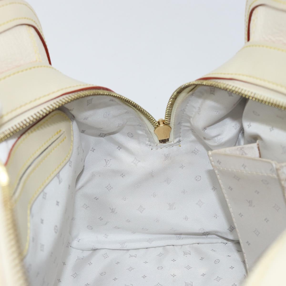 LOUIS VUITTON Suhari Luradiu Hand Bag White M95624 LV Auth BA7935
