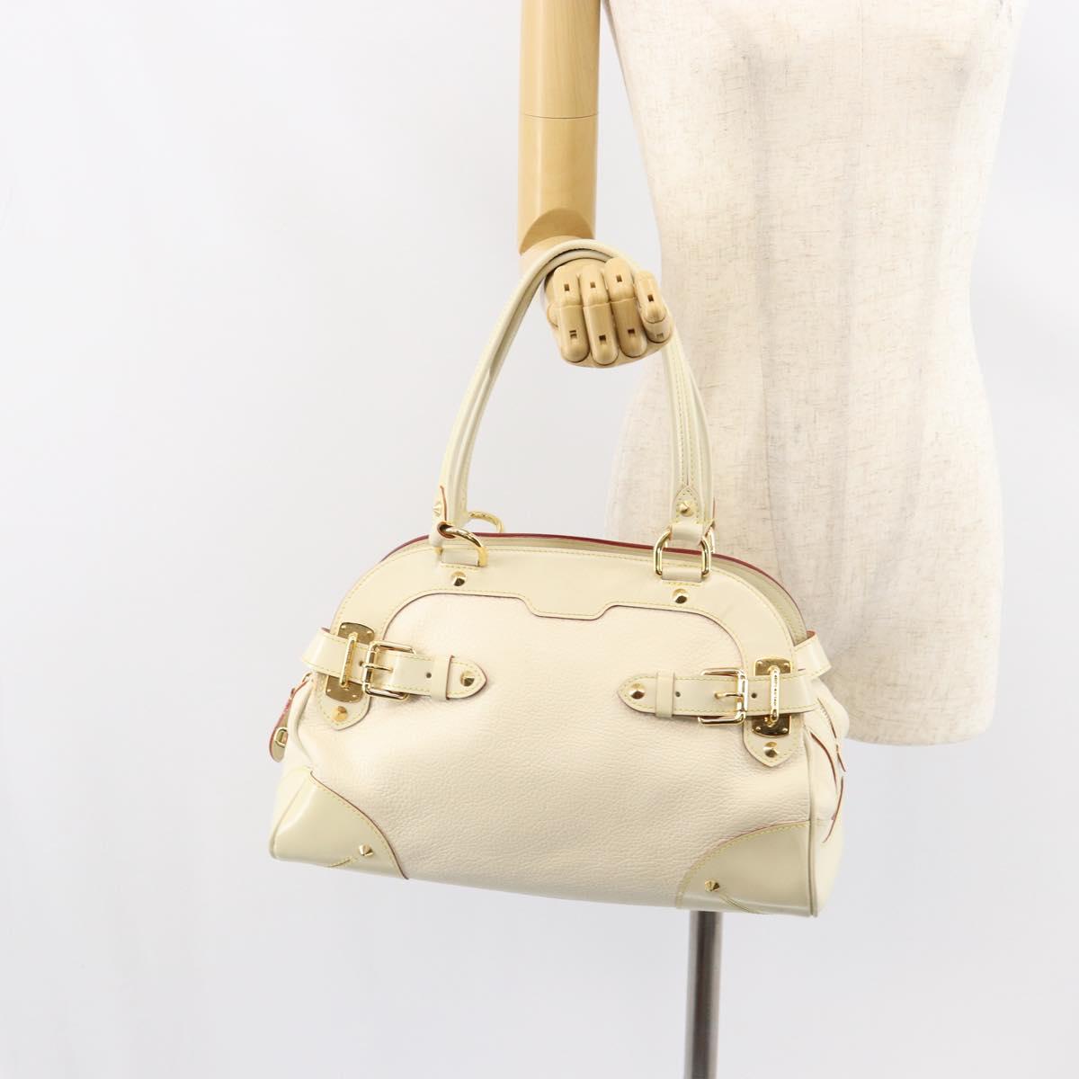 LOUIS VUITTON Suhari Luradiu Hand Bag White M95624 LV Auth BA7935