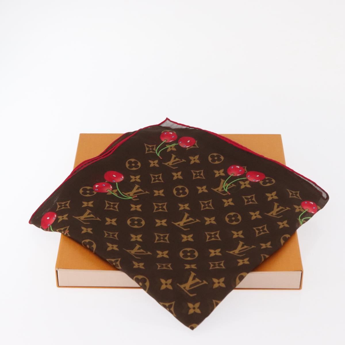 LOUIS VUITTON Monogram Cherry LVxTM Carre 55 Scarf M96090 LV Auth BA7938M