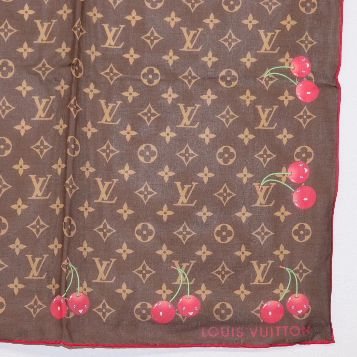 LOUIS VUITTON Monogram Cherry LVxTM Carre 55 Scarf M96090 LV Auth BA7938M