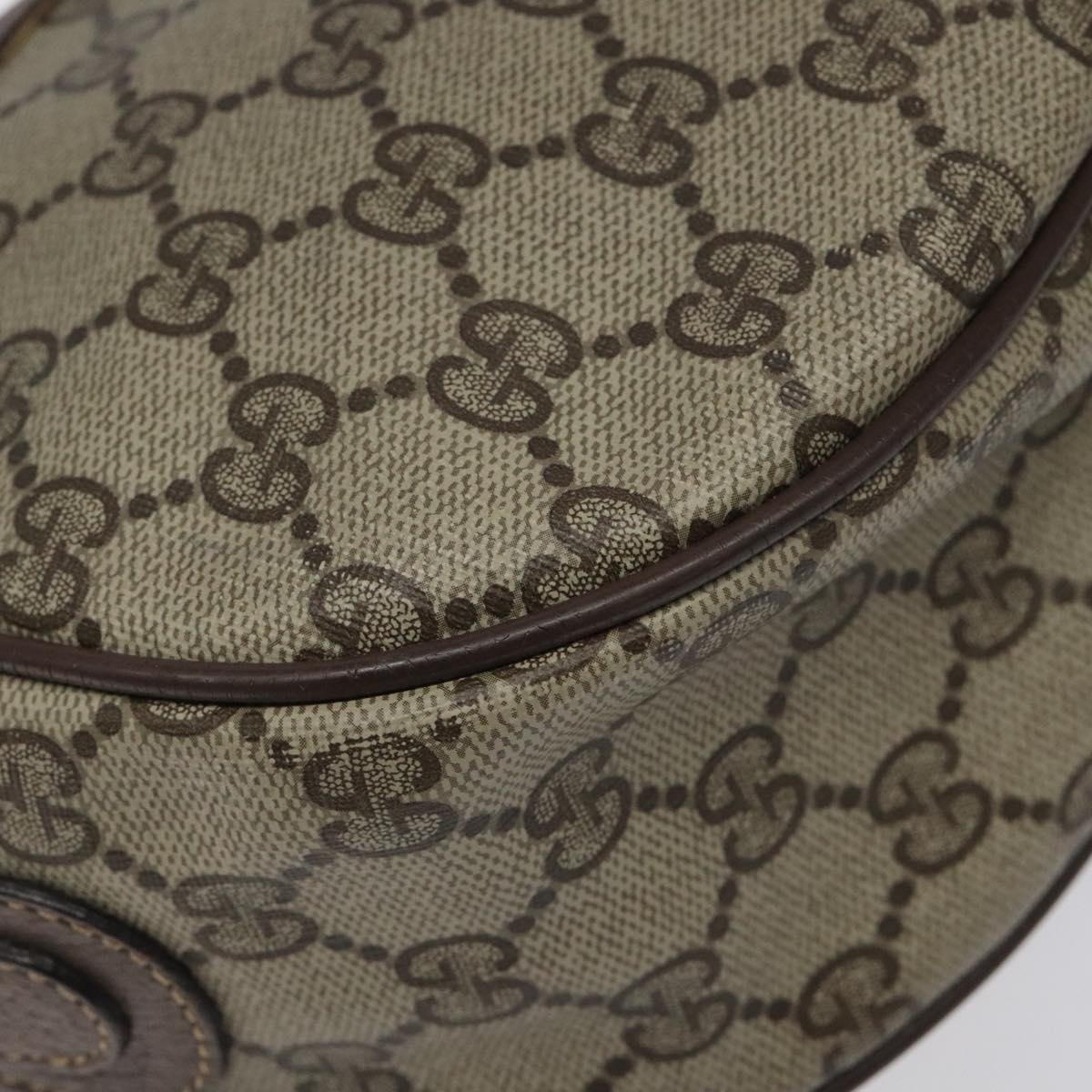 GUCCI GG Supreme Web Sherry Line Bag PVC Beige Gold 001 58 0918 Auth BA794