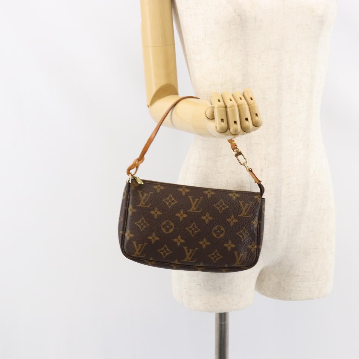 LOUIS VUITTON Monogram Pochette Accessoires Pouch M51980 LV Auth BA7942