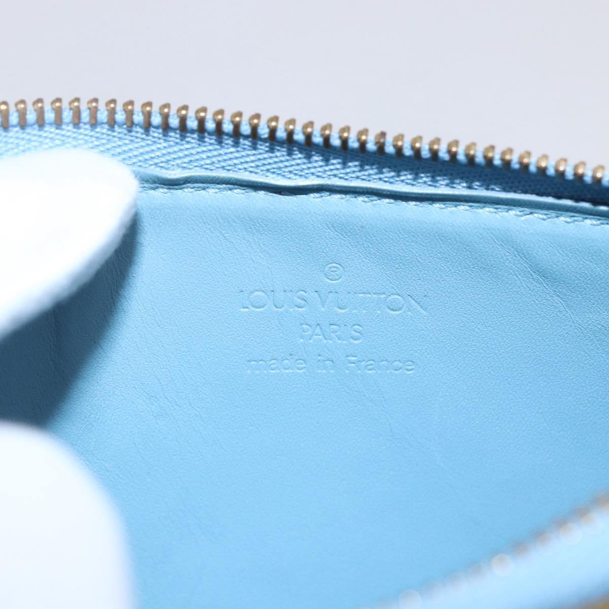 LOUIS VUITTON Monogram Vernis Lexington Pouch Baby Blue M91011 LV Auth BA7951