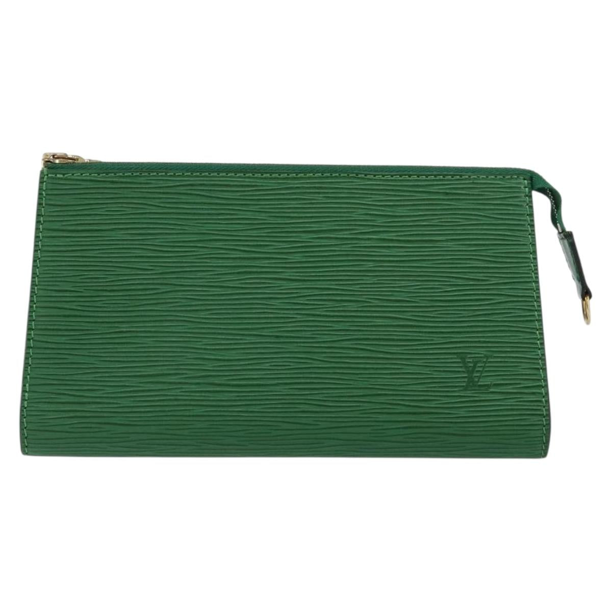 LOUIS VUITTON Epi Pochette Accessoires Pouch Green M52984 LV Auth BA7952