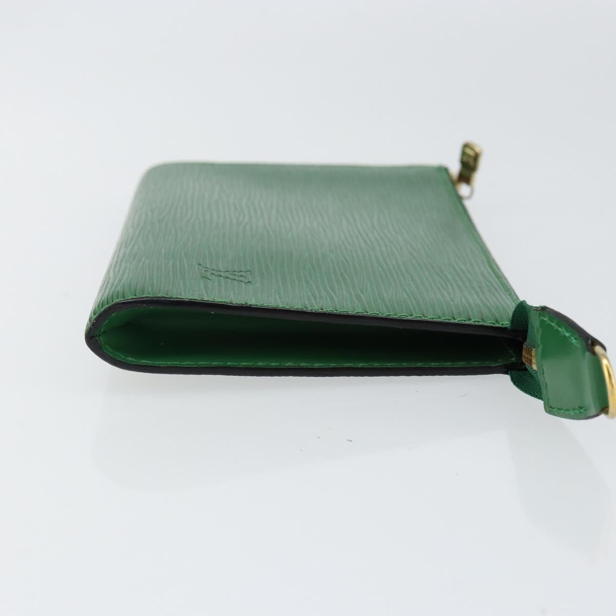 LOUIS VUITTON Epi Pochette Accessoires Pouch Green M52984 LV Auth BA7952