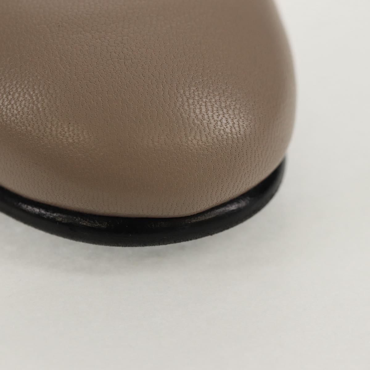 HERMES Moccasin Royale Shoes Leather Beige Auth BA7957M