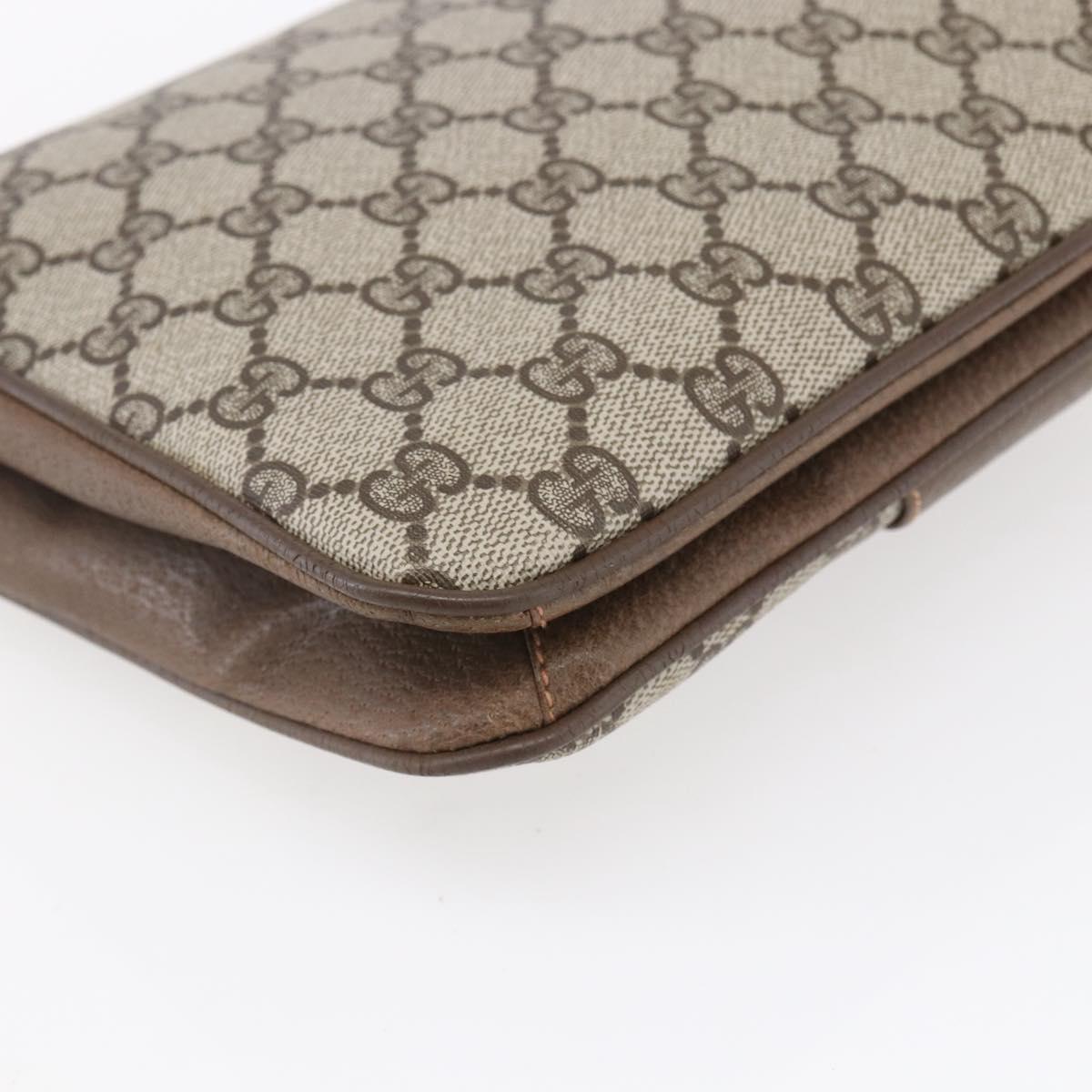 GUCCI GG Supreme Shoulder Bag PVC Beige Gold 904 02 025 Auth BA7965