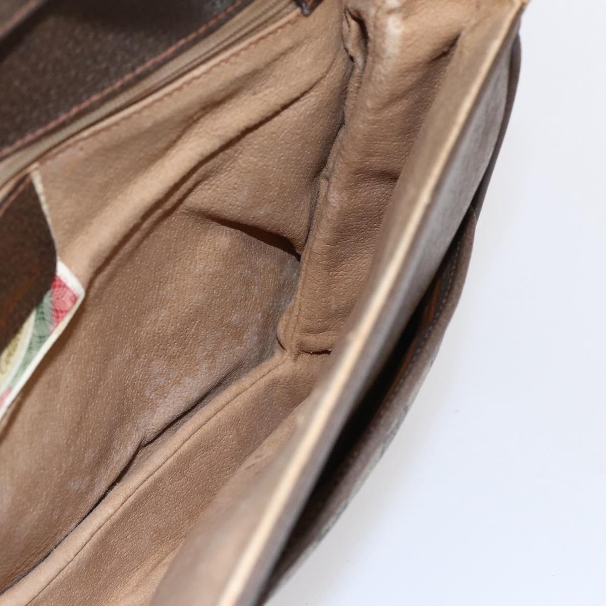 GUCCI GG Supreme Shoulder Bag PVC Beige Gold 904 02 025 Auth BA7965