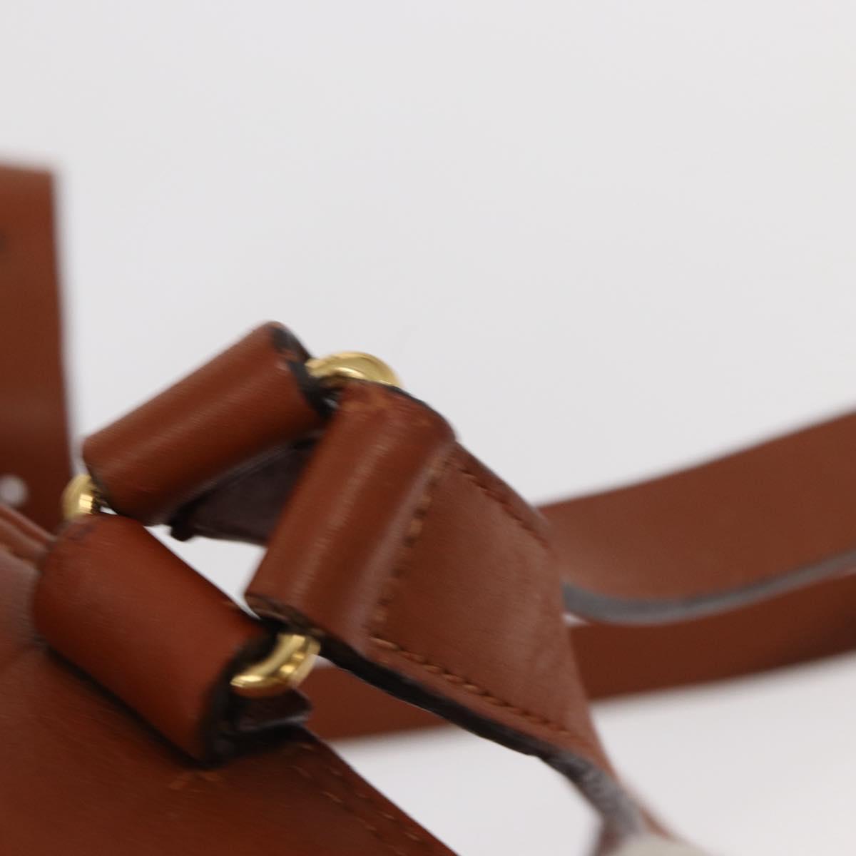 GUCCI Bamboo Backpack Leather Brown Gold 003 2058 0030 Auth BA7970