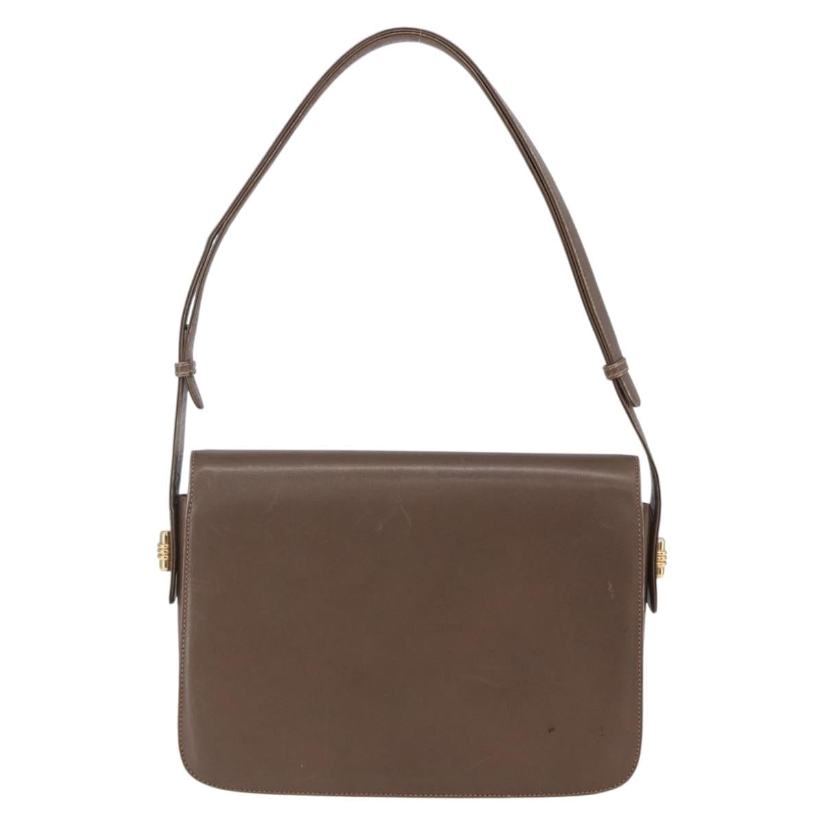 GUCCI Shoulder Bag Leather Beige Gold 001 099 0622 Auth BA7974