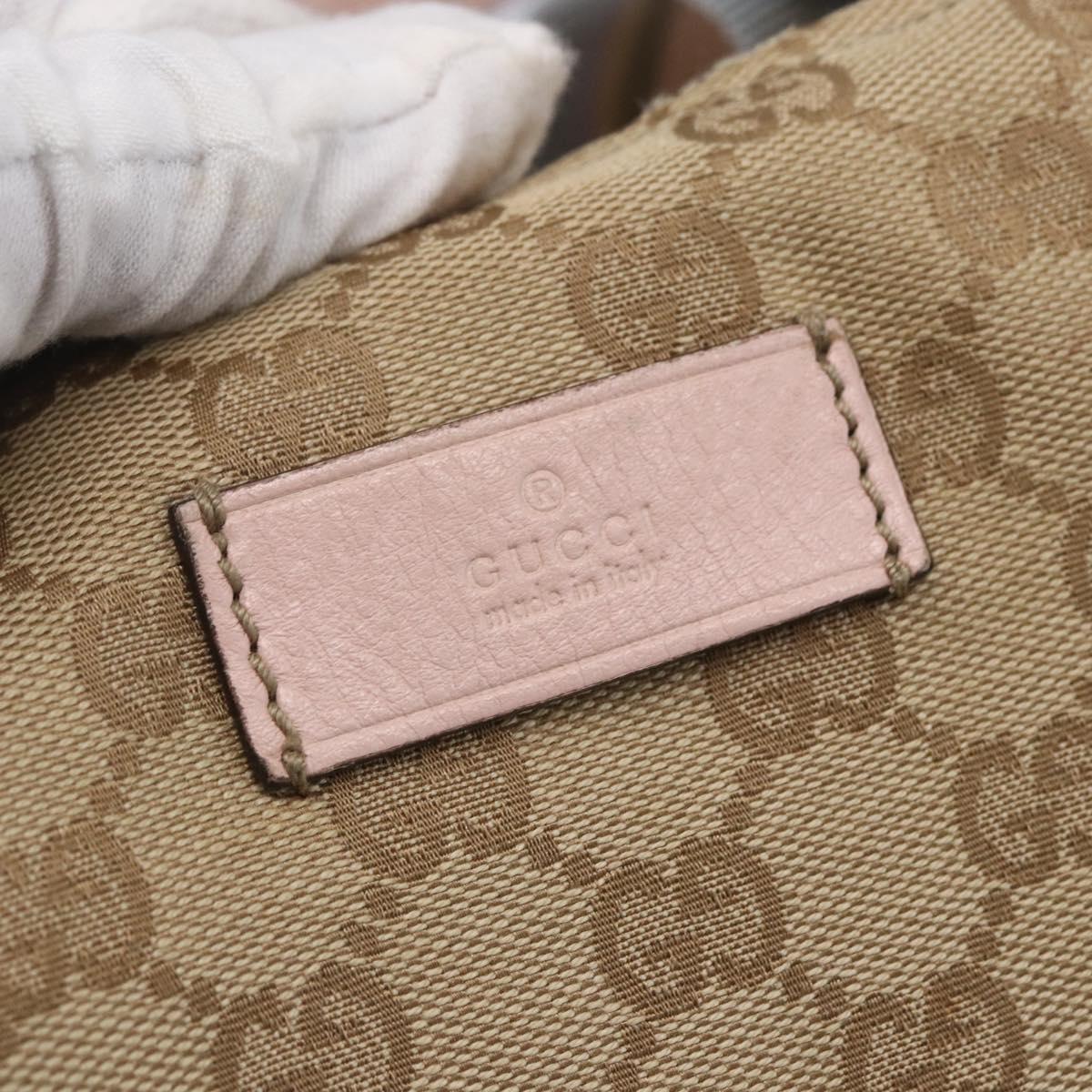 GUCCI GG Canvas Sherry Line Tote Bag Beige Gold 131233 Auth BA7975