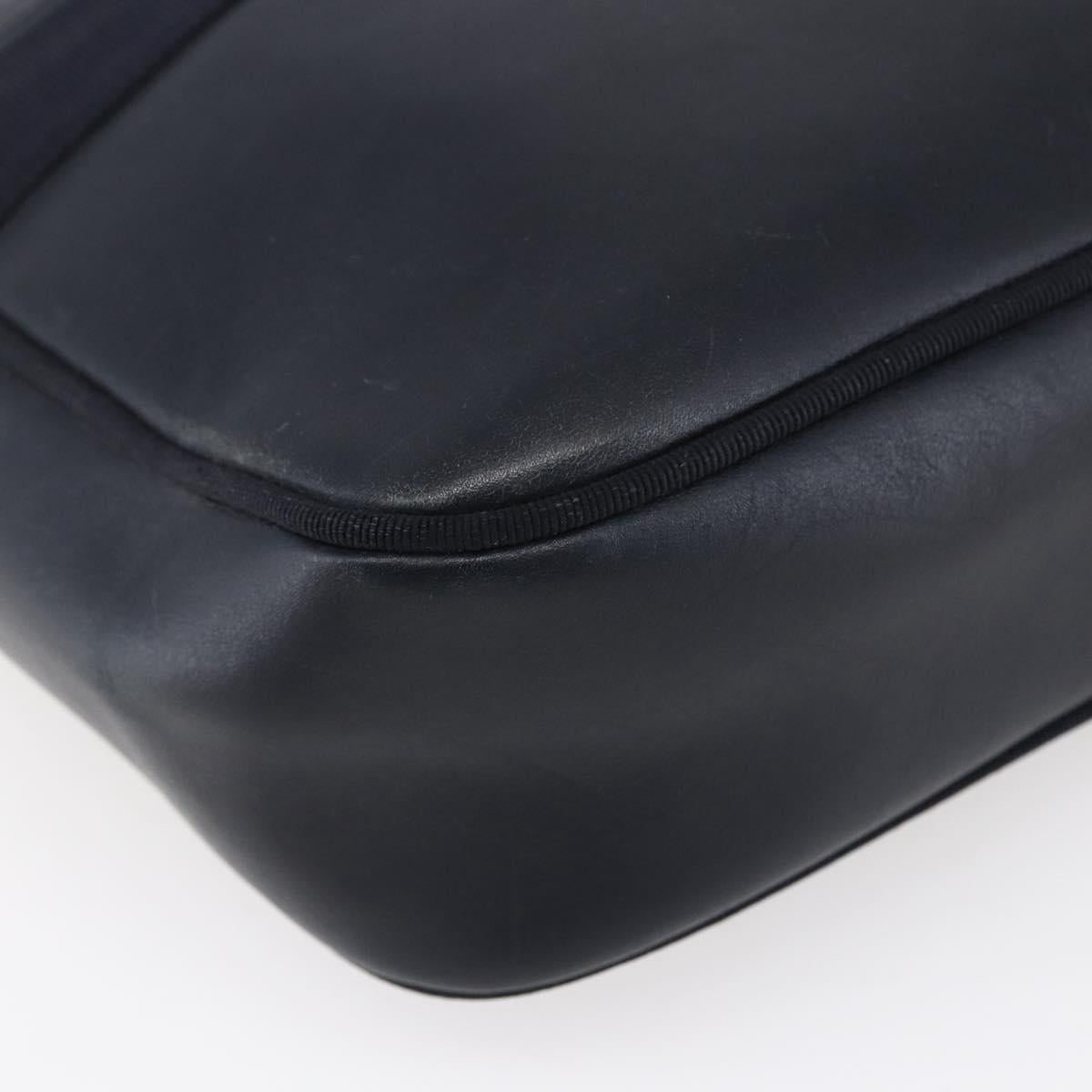 Salvatore Ferragamo Vala Shoulder Bag Leather Navy Gold Auth BA7981