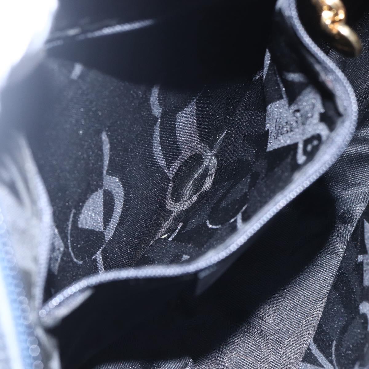 Salvatore Ferragamo Vala Shoulder Bag Leather Navy Gold Auth BA7981