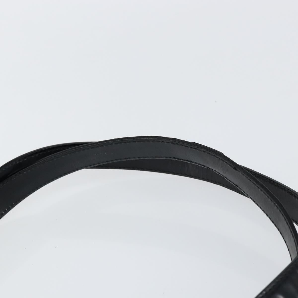 Salvatore Ferragamo Gancini Tote Bag Leather Black Silver Auth BA7983