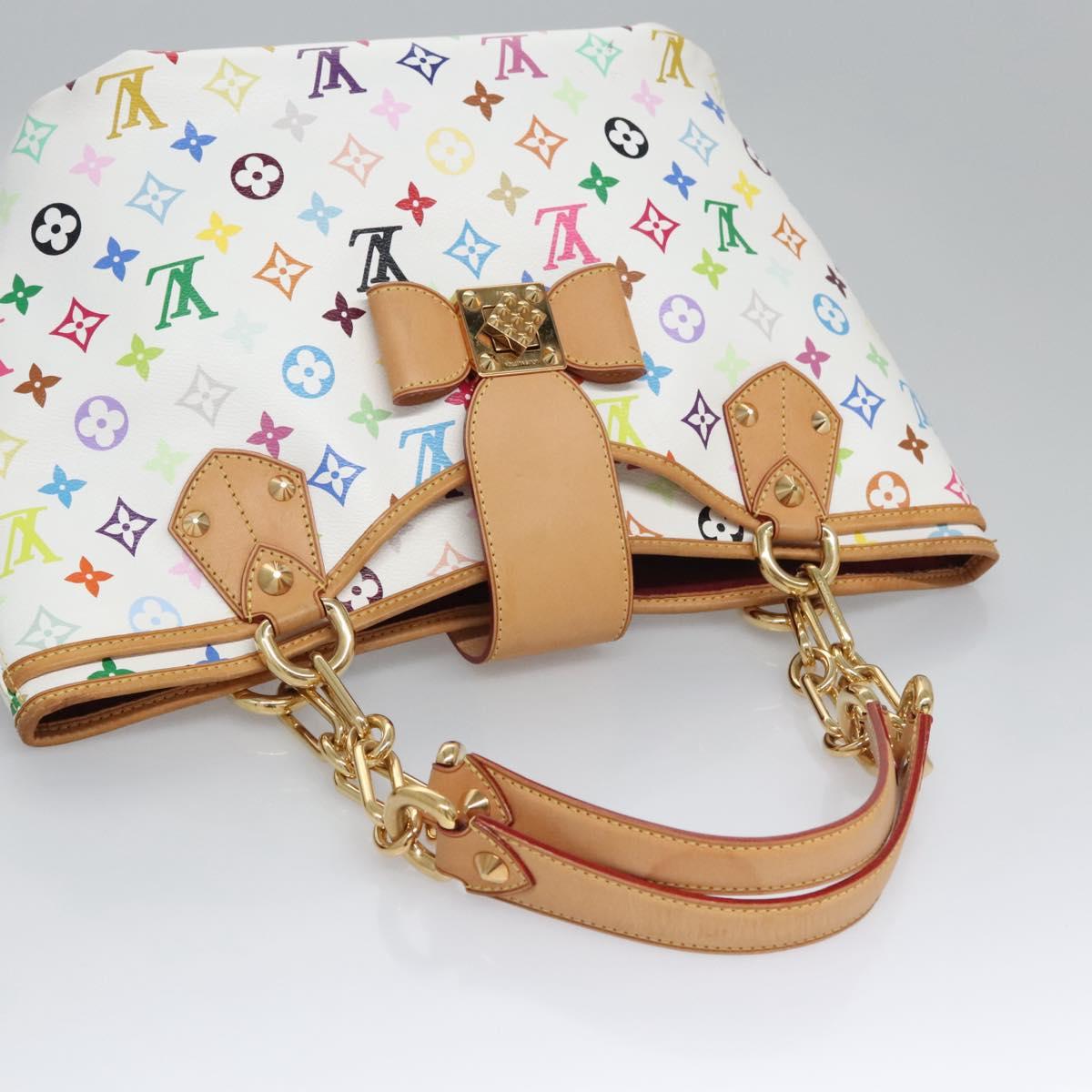 LOUIS VUITTON Monogram Multicolor Annie GM Tote Bag White M40303 LV Auth BA798M