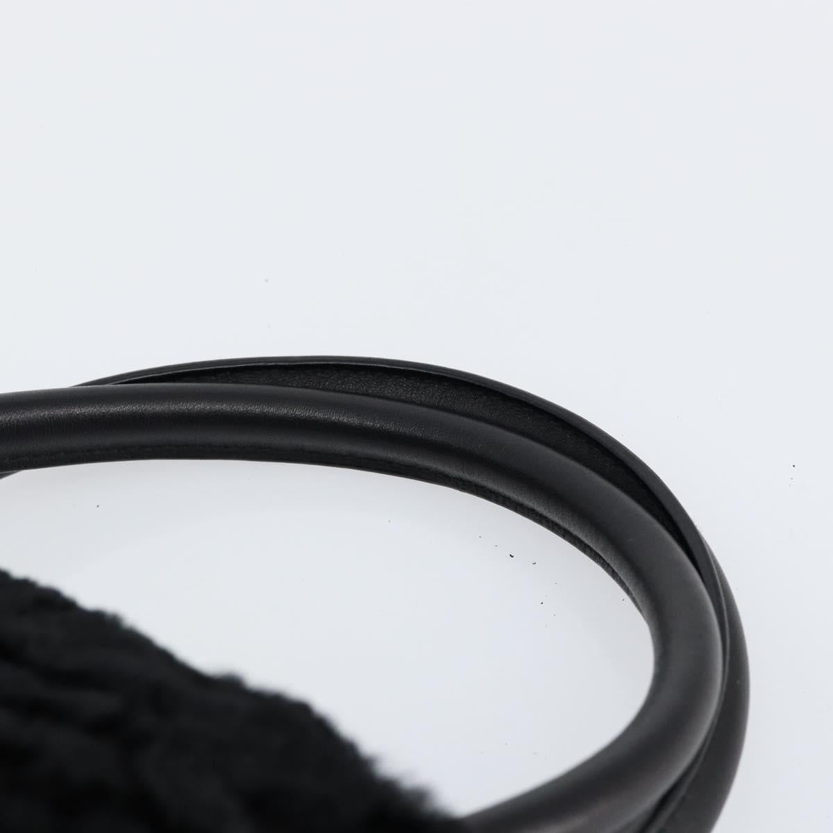 Salvatore Ferragamo Vala Hand Bag Suede Black Gold Auth BA7991