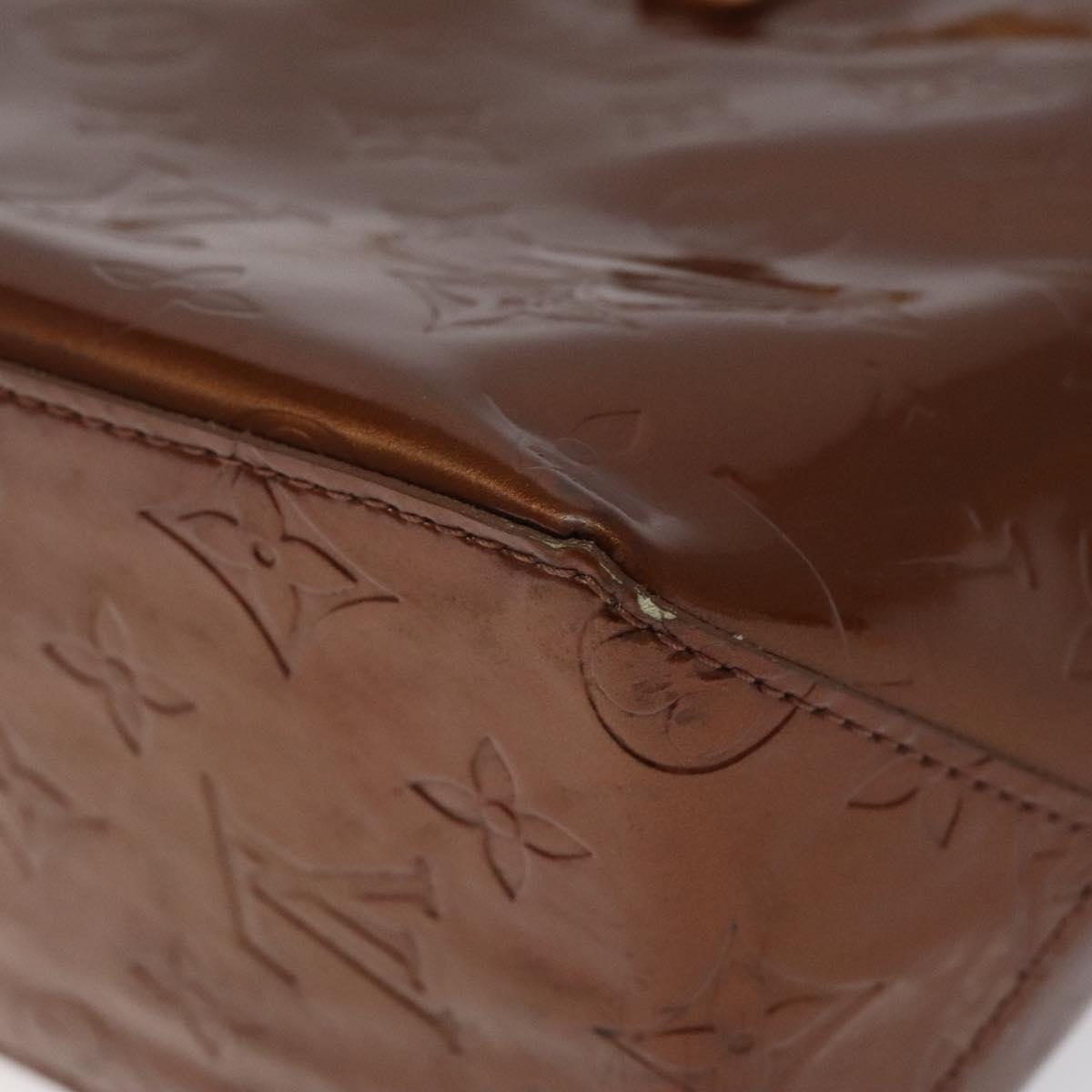 LOUIS VUITTON Monogram Vernis Reade PM Hand Bag Bronze M91146 LV Auth BA800