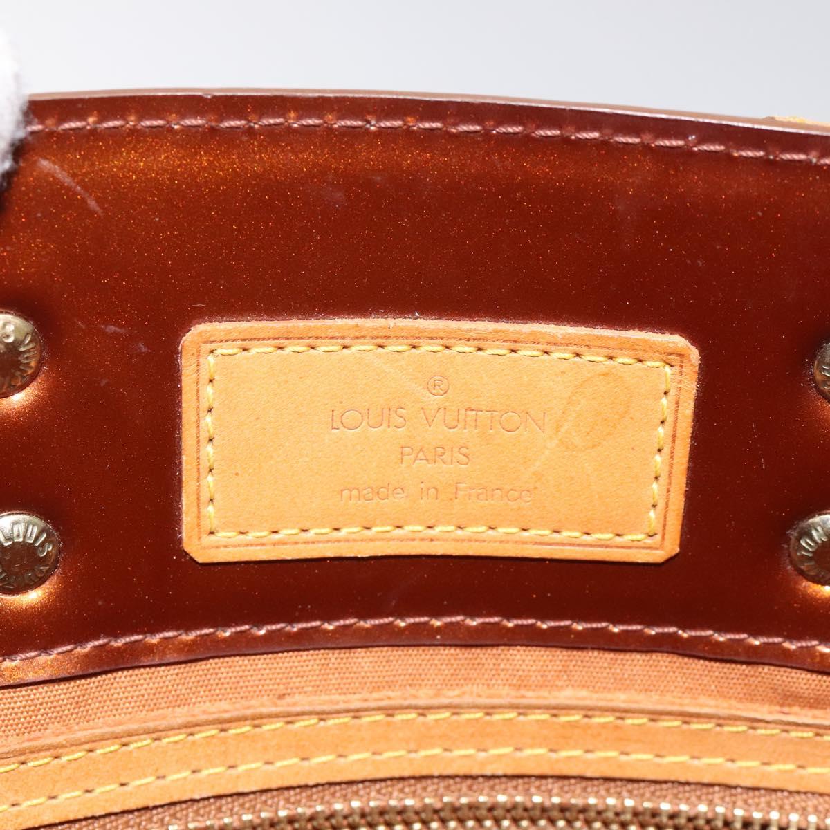 LOUIS VUITTON Monogram Vernis Reade PM Hand Bag Bronze M91146 LV Auth BA800
