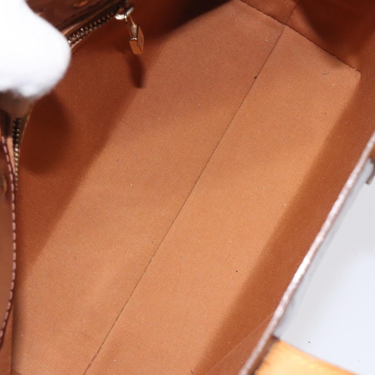 LOUIS VUITTON Monogram Vernis Reade PM Hand Bag Bronze M91146 LV Auth BA800