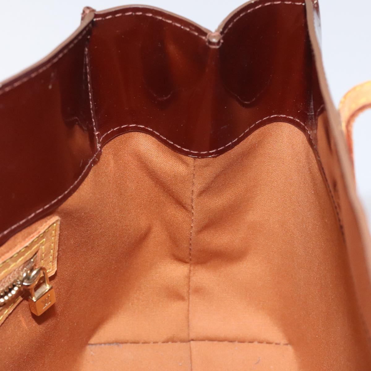 LOUIS VUITTON Monogram Vernis Reade PM Hand Bag Bronze M91146 LV Auth BA800