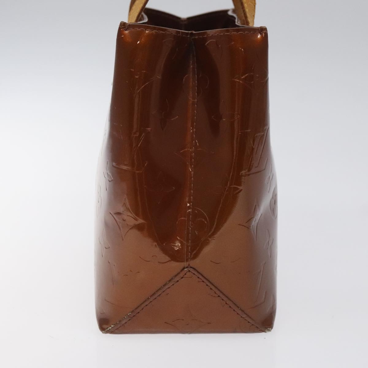 LOUIS VUITTON Monogram Vernis Reade PM Hand Bag Bronze M91146 LV Auth BA800