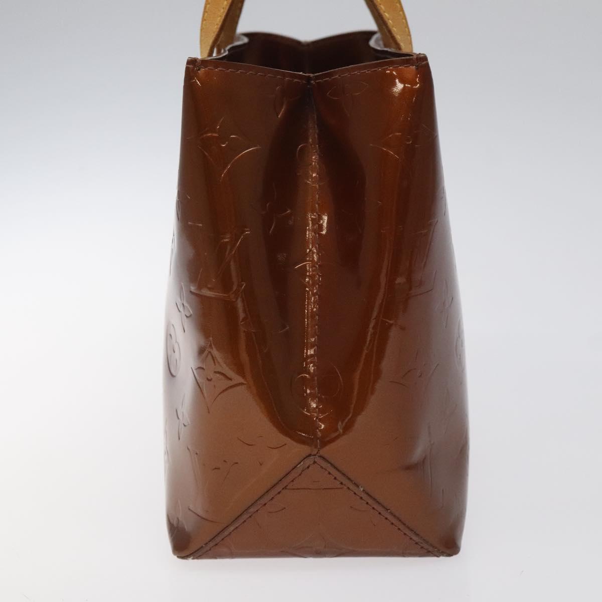 LOUIS VUITTON Monogram Vernis Reade PM Hand Bag Bronze M91146 LV Auth BA800