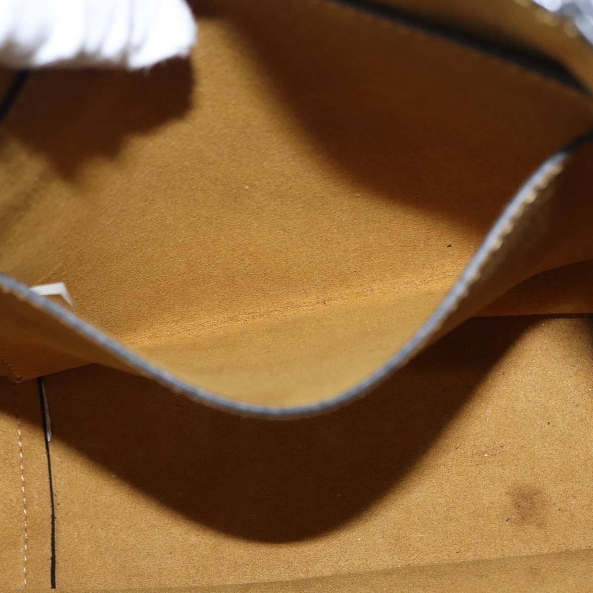 Stella MacCartney Shoulder Bag Leather Black Gold Auth BA8007