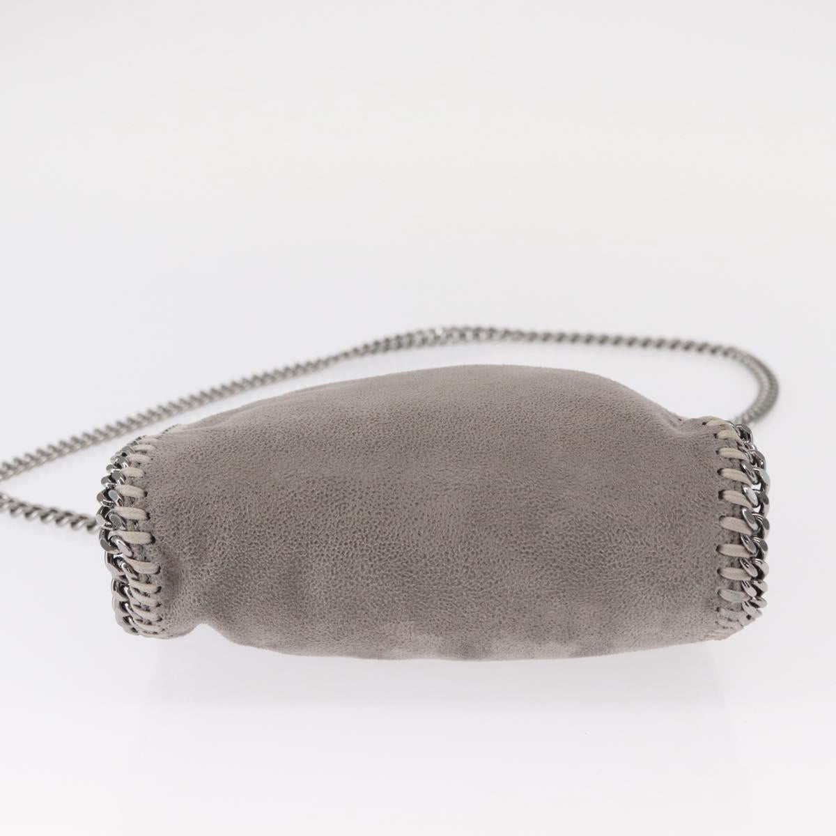 Stella MacCartney Chain Falabella Bag polyester Gray Silver 391698 Auth BA8008