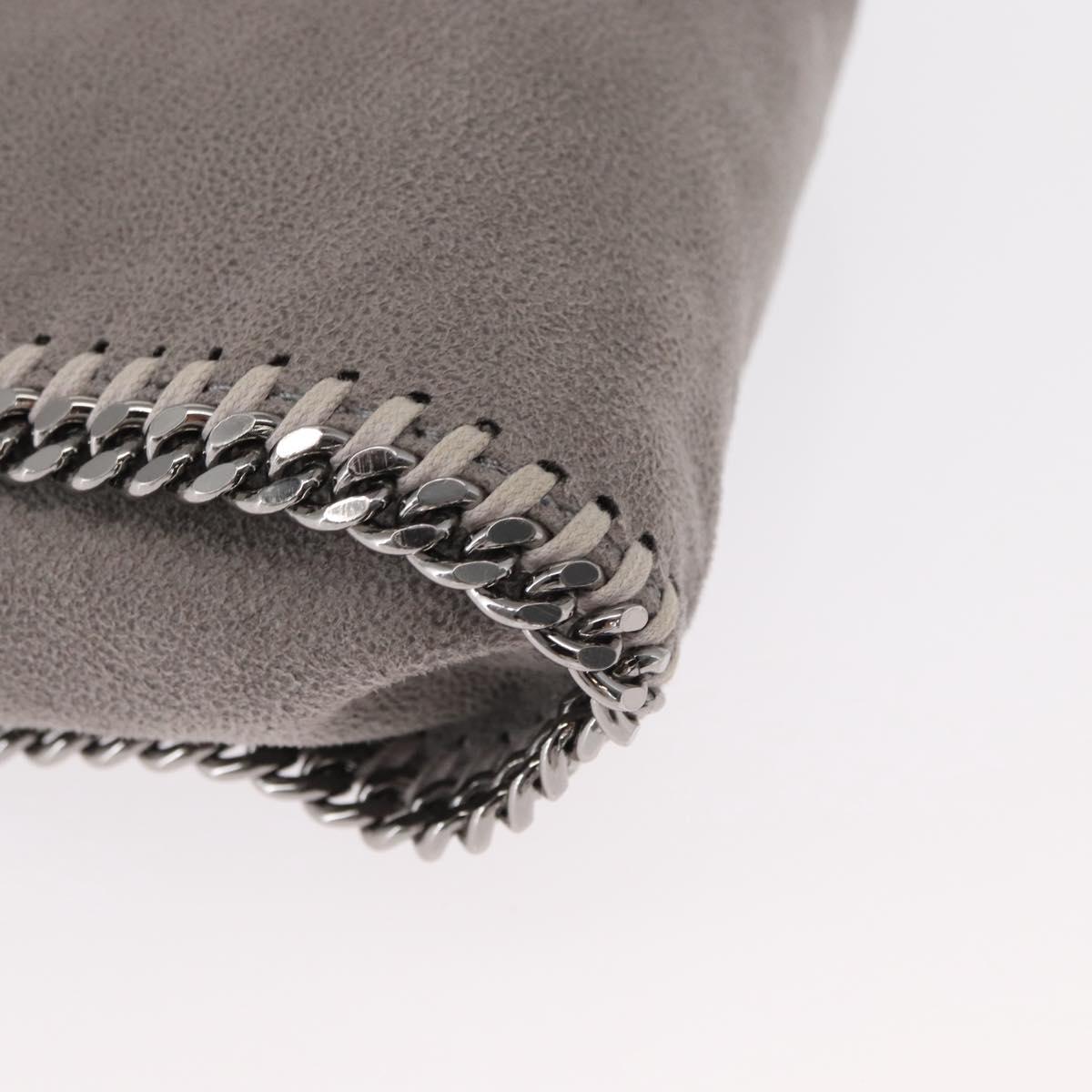 Stella MacCartney Chain Falabella Bag polyester Gray Silver 391698 Auth BA8008